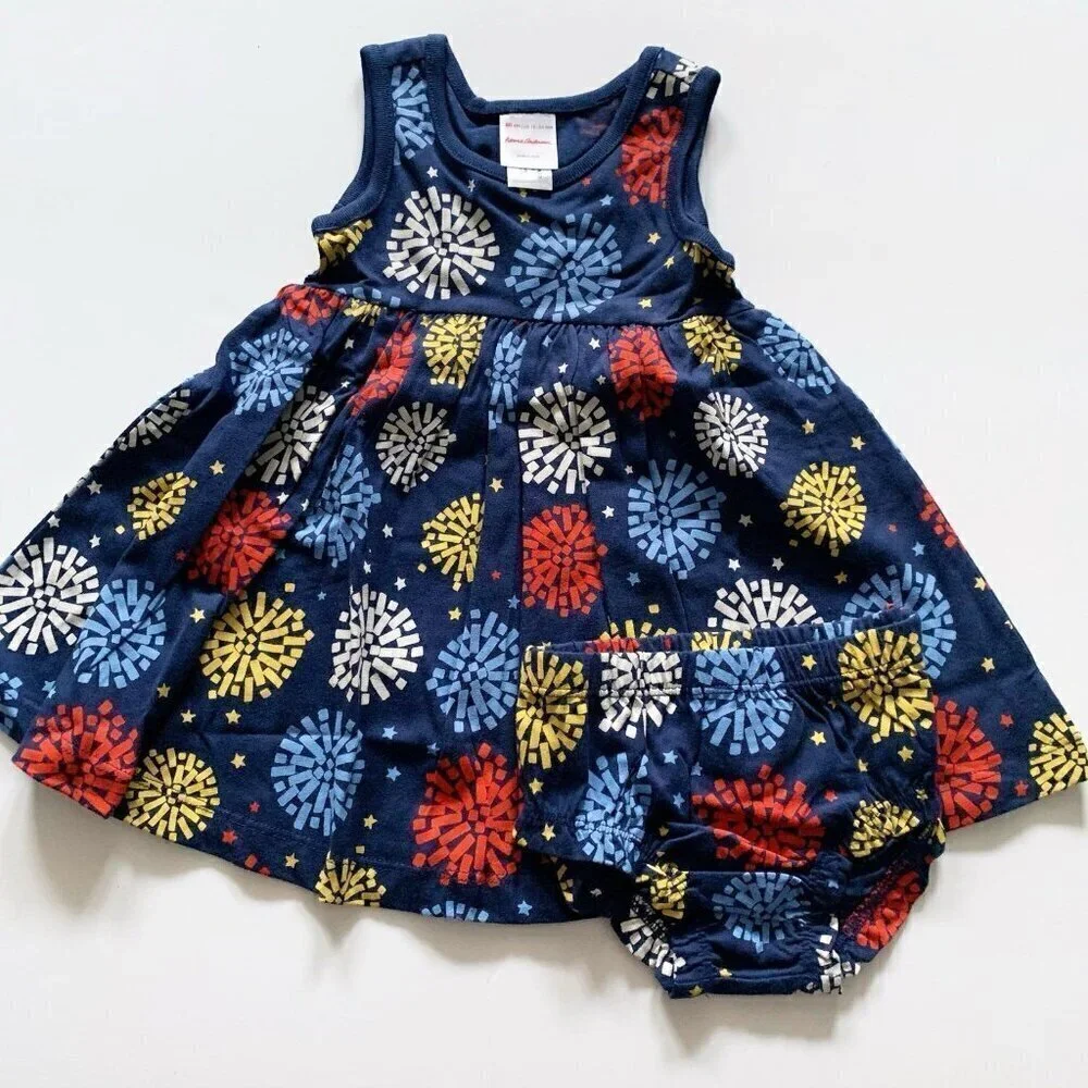 NEW Hanna Andersson Girl Baby Dress & Bloomer Set size 18-24 months